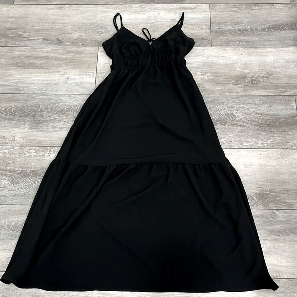 Universal Thread Black Tiered Sundress with Pockets Size XS